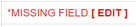 Missing Field Example